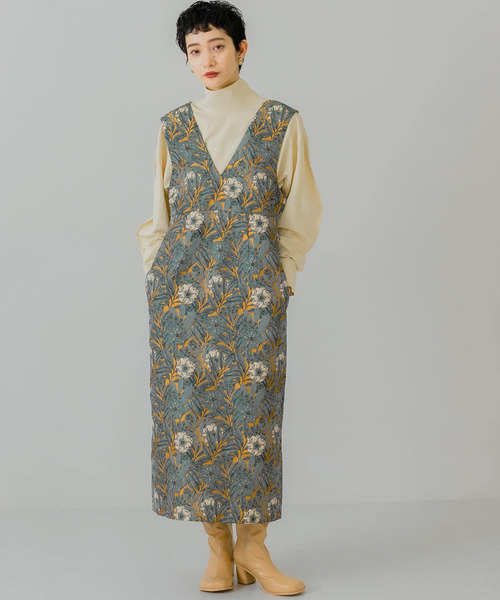 KBF(ケイビーエフ)の「ジャガードIラインワンピース(ワンピース・レディース・イエロー系その他/ブラウン系その他/ブルー系その他・ONE)」の10枚目の写真