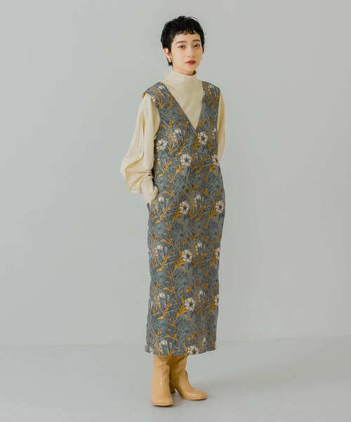 KBF(ケイビーエフ)の「ジャガードIラインワンピース(ワンピース・レディース・イエロー系その他/ブラウン系その他/ブルー系その他・ONE)」の19枚目の写真