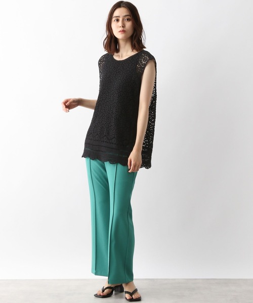 LEPSIM（レプシィム）の「フカVレースジレ（ベスト・レディース・ブラック/オフホワイト・FREE）」の5枚目の写真