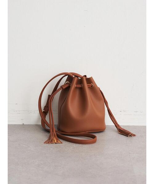 earth music&ecology（アースミュージックアンドエコロジー）の「巾着フリンジミニショルダーBAG（ショルダーバッグ・レディース・グリーン/ブラック/ホワイト/ブラウン・FREE）」の20枚目の写真