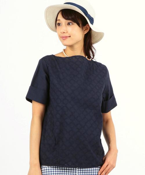 coen（コーエン）の「コットンレースブラウス（シャツ/ブラウス・レディース・ネイビー/イエロー/ホワイト・FREE）」の3枚目の写真