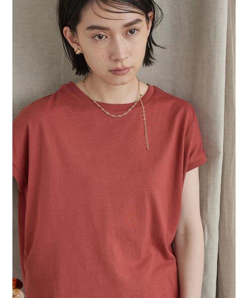 AMERICAN HOLIC（アメリカンホリック）の「2WAYレースアップフレンチスリーブプルオーバー（Tシャツ/カットソー・レディース・ブラック/テラコッタ/オフホワイト・L/M）」の14枚目の写真