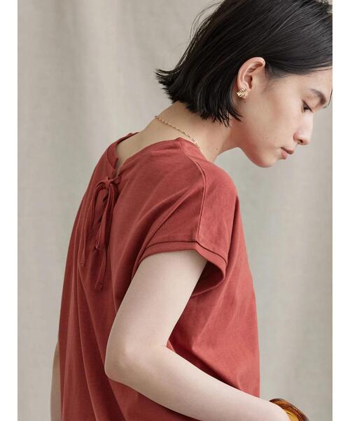 AMERICAN HOLIC（アメリカンホリック）の「2WAYレースアップフレンチスリーブプルオーバー（Tシャツ/カットソー・レディース・ブラック/テラコッタ/オフホワイト・L/M）」の16枚目の写真