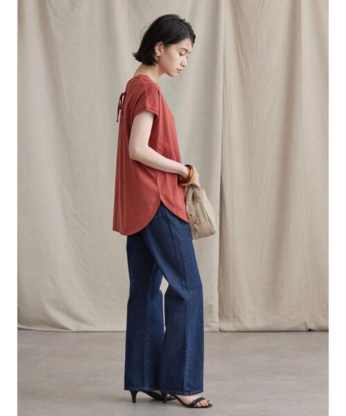 AMERICAN HOLIC（アメリカンホリック）の「2WAYレースアップフレンチスリーブプルオーバー（Tシャツ/カットソー・レディース・ブラック/テラコッタ/オフホワイト・L/M）」の19枚目の写真