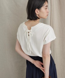 AMERICAN HOLIC | 2WAYレースアップフレンチスリーブプルオーバー(Tシャツ/カットソー)