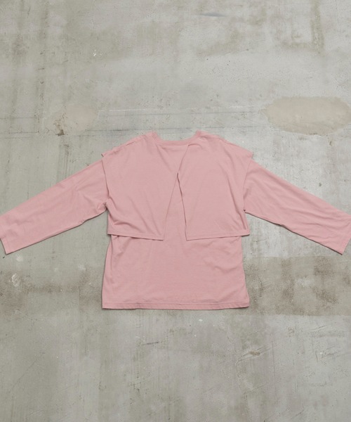 MAISON SPECIAL（メゾンスペシャル）の「レイヤードビッグロングTEE【MAISON SPECIAL/メゾンスペシャル】（Tシャツ/カットソー・レディース・ホワイト/ブラック/ピンク/ブルー・FREE）」の16枚目の写真