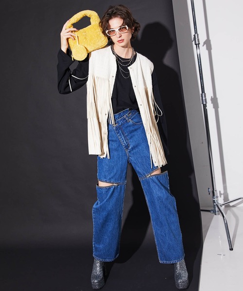 MAISON SPECIAL（メゾンスペシャル）の「レイヤードビッグロングTEE【MAISON SPECIAL/メゾンスペシャル】（Tシャツ/カットソー・レディース・ホワイト/ブラック/ピンク/ブルー・FREE）」の18枚目の写真