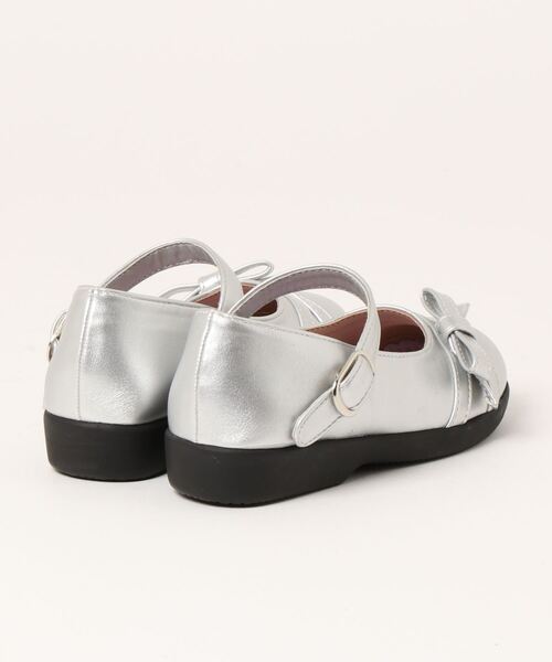 BeBe（ベベ）の「BeBe/リボン ストラップ シューズ (16~21cm)（バレエシューズ・キッズ・ネイビー/グレー・17/19/18/21/20/16）」の3枚目の写真