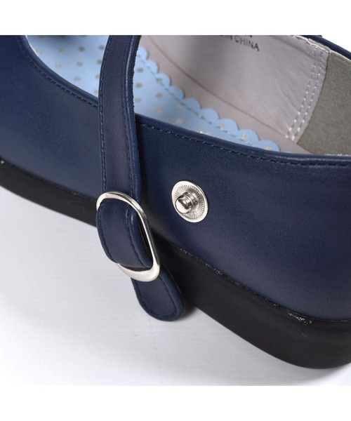 BeBe（ベベ）の「BeBe/リボン ストラップ シューズ (16~21cm)（バレエシューズ・キッズ・ネイビー/グレー・17/19/18/21/20/16）」の10枚目の写真