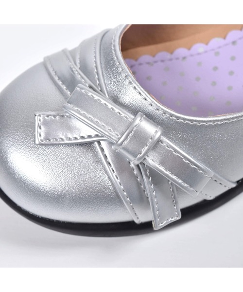 BeBe（ベベ）の「BeBe/リボン ストラップ シューズ (16~21cm)（バレエシューズ・キッズ・ネイビー/グレー・17/19/18/21/20/16）」の5枚目の写真