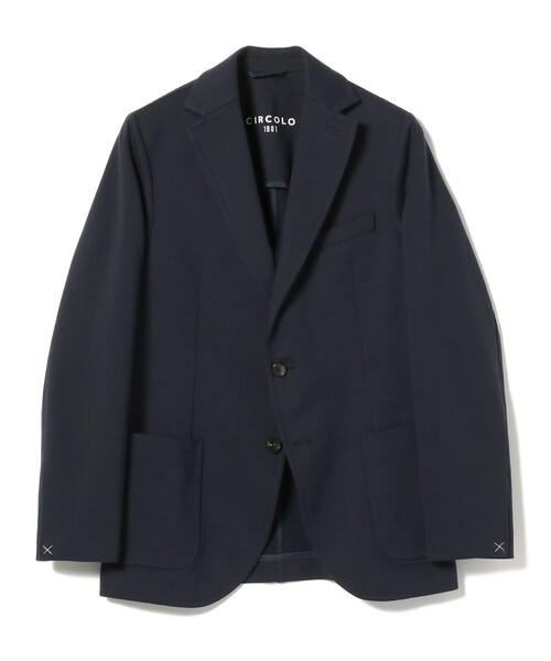 CIRCOLO 1901(チルコロ 1901)の「CIRCOLO1901 × Brilla per il gusto / 別注 ジャージ ソリッド ジャケット(その他アウター・メンズ・ブラック/ネイビー・44/46/48/50/42)」の2枚目の写真