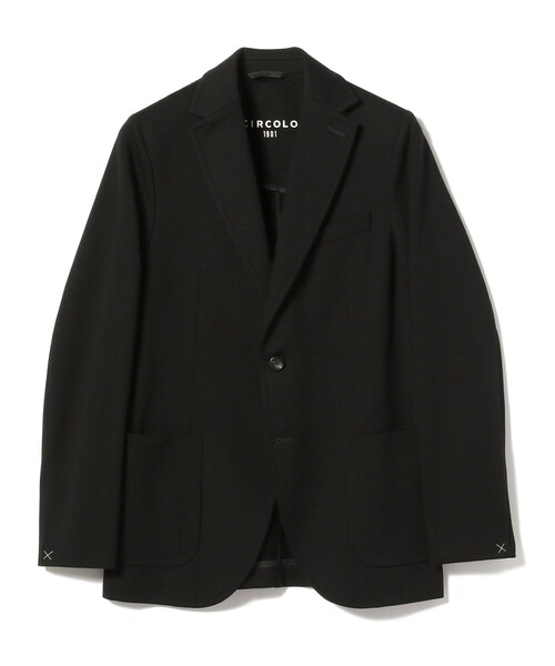 CIRCOLO 1901(チルコロ 1901)の「CIRCOLO1901 × Brilla per il gusto / 別注 ジャージ ソリッド ジャケット(その他アウター・メンズ・ブラック/ネイビー・44/46/48/50/42)」の1枚目の写真