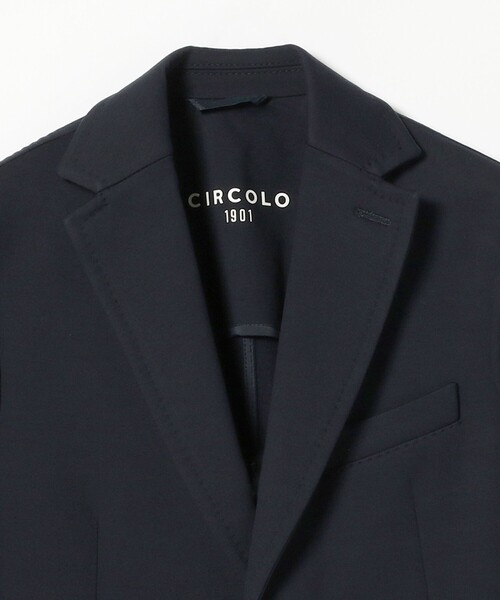CIRCOLO 1901(チルコロ 1901)の「CIRCOLO1901 × Brilla per il gusto / 別注 ジャージ ソリッド ジャケット(その他アウター・メンズ・ブラック/ネイビー・44/46/48/50/42)」の6枚目の写真