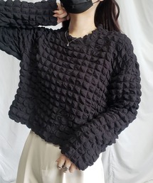 クロップドぽこぽこプルオーバー