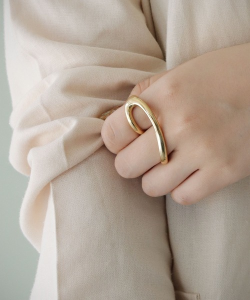 CLEIO（クレイオ）の「【cheriella】ダブルフィンガーリング（リング・レディース・シルバー/ゴールド・FREE）」の8枚目の写真