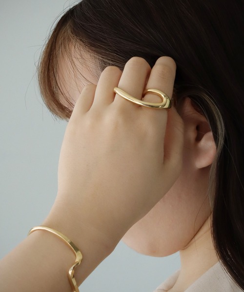 CLEIO（クレイオ）の「【cheriella】ダブルフィンガーリング（リング・レディース・シルバー/ゴールド・FREE）」の6枚目の写真