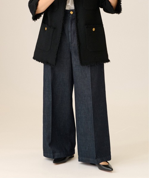 journal standard L'essage(ジャーナルスタンダードレサージュ)の「11OZデニムスラックスパンツ(デニムパンツ・レディース・ネイビー・38/36)」の20枚目の写真