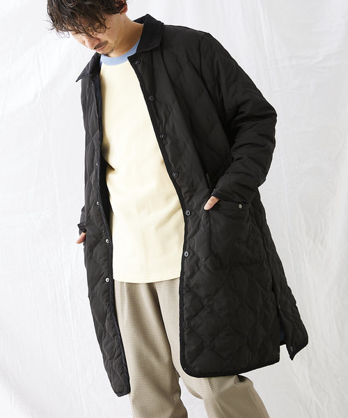 TAION(タイオン)の「【TAION × HOUSE HOLD / タイオン】別注 キルティングバルマカーンコート(ステンカラーコート・メンズ・ブラック/カーキ/ベージュ・2/3/4)」の4枚目の写真