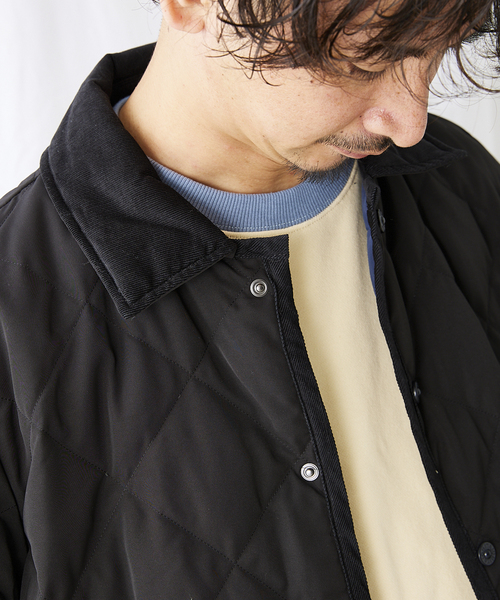 TAION(タイオン)の「【TAION × HOUSE HOLD / タイオン】別注 キルティングバルマカーンコート(ステンカラーコート・メンズ・ブラック/カーキ/ベージュ・2/3/4)」の7枚目の写真