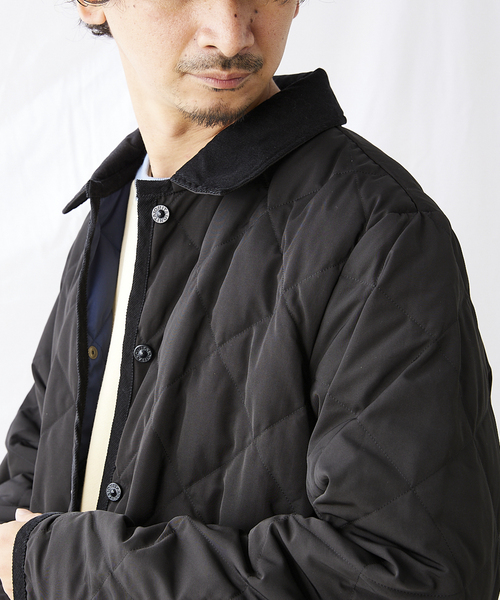 TAION(タイオン)の「【TAION × HOUSE HOLD / タイオン】別注 キルティングバルマカーンコート(ステンカラーコート・メンズ・ブラック/カーキ/ベージュ・2/3/4)」の8枚目の写真