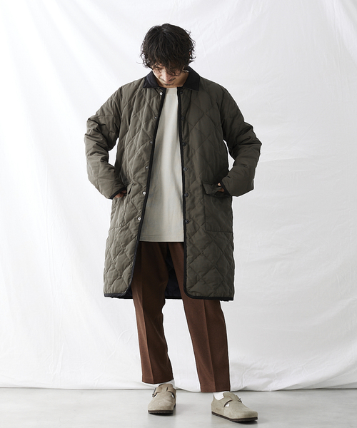 TAION(タイオン)の「【TAION × HOUSE HOLD / タイオン】別注 キルティングバルマカーンコート(ステンカラーコート・メンズ・ブラック/カーキ/ベージュ・2/3/4)」の19枚目の写真