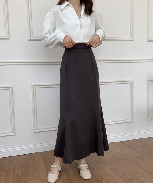 ECLIN（エクラン）の「マーメイドロングスカート（スカート・レディース・ブラック/ダークブラウン/ベージュ・S/M）」の10枚目の写真
