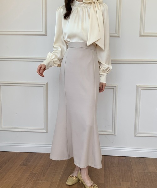 ECLIN（エクラン）の「マーメイドロングスカート（スカート・レディース・ブラック/ダークブラウン/ベージュ・S/M）」の17枚目の写真