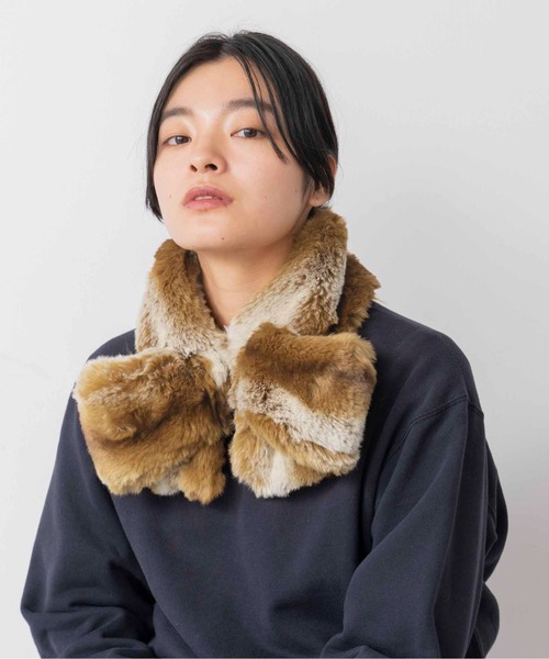 Casselini(キャセリーニ)の「Casselini(キャセリーニ)ミニリボンティペット(マフラー・レディース・ブラック/ブラウン/アイボリー/アニマル・FREE)」の13枚目の写真