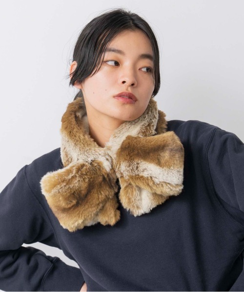 Casselini(キャセリーニ)の「Casselini(キャセリーニ)ミニリボンティペット(マフラー・レディース・ブラック/ブラウン/アイボリー/アニマル・FREE)」の10枚目の写真
