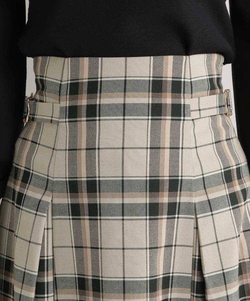 Andemiu（アンデミュウ）の「チェックボックスプリーツスカート166986（スカート・レディース・ベージュ/グリーン/ブラウン・FREE）」の13枚目の写真