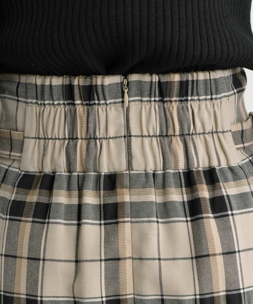 Andemiu（アンデミュウ）の「チェックボックスプリーツスカート166986（スカート・レディース・ベージュ/グリーン/ブラウン・FREE）」の10枚目の写真