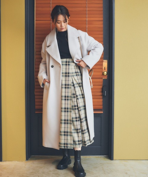 Andemiu（アンデミュウ）の「チェックボックスプリーツスカート166986