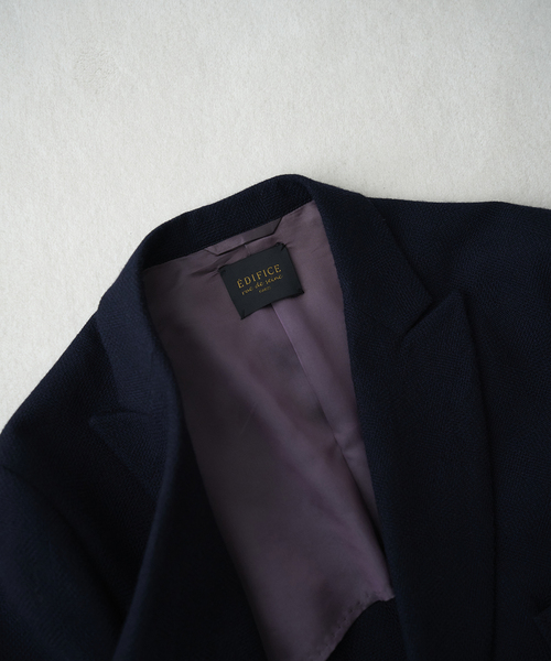 EDIFICE（エディフィス）の「【rue de seine / リュ ドゥ セーヌ】ダブルブレスト ジャケット（テーラードジャケット・メンズ・ネイビー/ベージュ・38/40/36）」の3枚目の写真