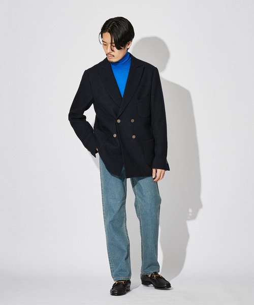 EDIFICE（エディフィス）の「【rue de seine / リュ ドゥ セーヌ】ダブルブレスト ジャケット（テーラードジャケット・メンズ・ネイビー/ベージュ・38/40/36）」の7枚目の写真