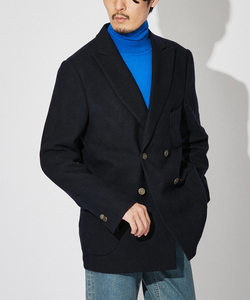 EDIFICE（エディフィス）の「【rue de seine / リュ ドゥ セーヌ】ダブルブレスト ジャケット（テーラードジャケット・メンズ・ネイビー/ベージュ・38/40/36）」の8枚目の写真