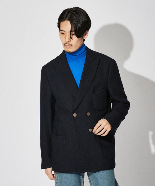 EDIFICE（エディフィス）の「【rue de seine / リュ ドゥ セーヌ】ダブルブレスト ジャケット（テーラードジャケット・メンズ・ネイビー/ベージュ・38/40/36）」の10枚目の写真