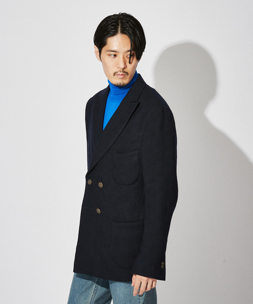 EDIFICE（エディフィス）の「【rue de seine / リュ ドゥ セーヌ】ダブルブレスト ジャケット（テーラードジャケット・メンズ・ネイビー/ベージュ・38/40/36）」の11枚目の写真