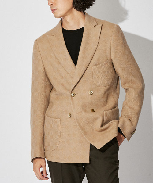 EDIFICE（エディフィス）の「【rue de seine / リュ ドゥ セーヌ】ダブルブレスト ジャケット（テーラードジャケット・メンズ・ネイビー/ベージュ・38/40/36）」の13枚目の写真