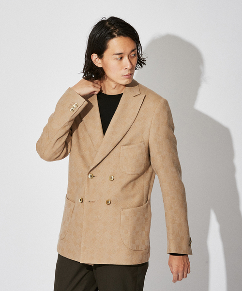 EDIFICE（エディフィス）の「【rue de seine / リュ ドゥ セーヌ】ダブルブレスト ジャケット（テーラードジャケット・メンズ・ネイビー/ベージュ・38/40/36）」の14枚目の写真