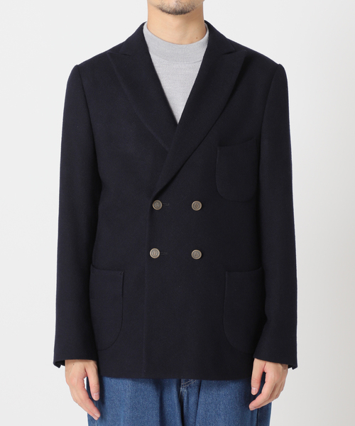 EDIFICE（エディフィス）の「【rue de seine / リュ ドゥ セーヌ】ダブルブレスト ジャケット（テーラードジャケット・メンズ・ネイビー/ベージュ・38/40/36）」の17枚目の写真