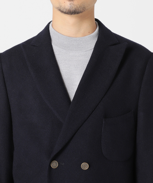 EDIFICE（エディフィス）の「【rue de seine / リュ ドゥ セーヌ】ダブルブレスト ジャケット（テーラードジャケット・メンズ・ネイビー/ベージュ・38/40/36）」の21枚目の写真