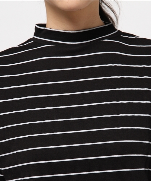 OUTLET(アウトレット)の「【Kastane】細ボーダーハイネックプルオーバー(Tシャツ/カットソー・レディース・ブラック×ホワイト/ホワイト×ブラック・FREE)」の6枚目の写真