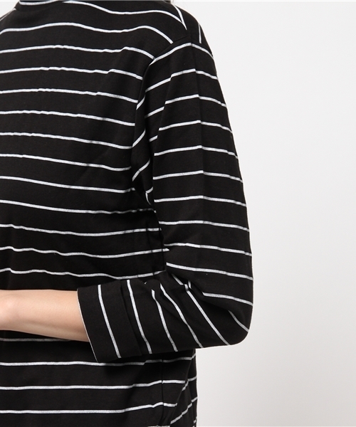 OUTLET(アウトレット)の「【Kastane】細ボーダーハイネックプルオーバー(Tシャツ/カットソー・レディース・ブラック×ホワイト/ホワイト×ブラック・FREE)」の7枚目の写真