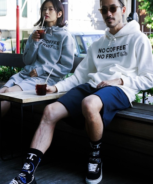 NO COFFEE × FRUIT OF THE LOOM パーカー グレー新品 NO COFFEE パーカー 「FRUIT OF THE LOOM/フルーツオブザルーム