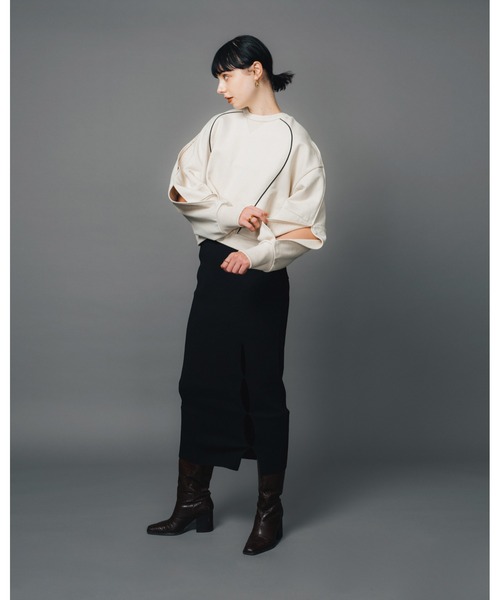 led.tokyo（レッドトウキョウ）の「【led.tokyo】前後2WAYスウェットカーディガン（スウェット・レディース・ブラック/ブルー/アイボリー・FREE）」の11枚目の写真