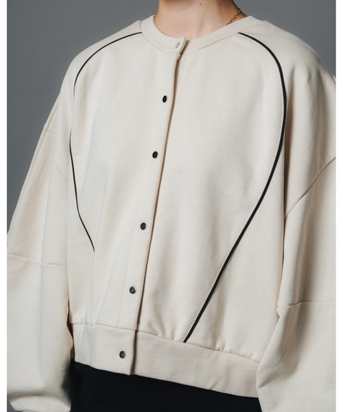 led.tokyo（レッドトウキョウ）の「【led.tokyo】前後2WAYスウェットカーディガン（スウェット・レディース・ブラック/ブルー/アイボリー・FREE）」の14枚目の写真