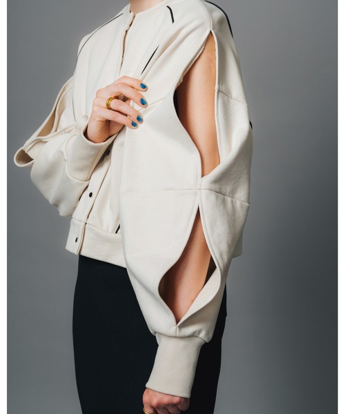 led.tokyo（レッドトウキョウ）の「【led.tokyo】前後2WAYスウェットカーディガン（スウェット・レディース・ブラック/ブルー/アイボリー・FREE）」の15枚目の写真