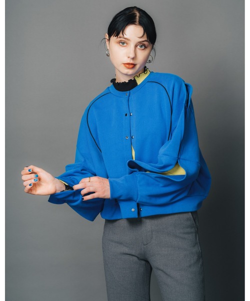 led.tokyo（レッドトウキョウ）の「【led.tokyo】前後2WAYスウェットカーディガン（スウェット・レディース・ブラック/ブルー/アイボリー・FREE）」の16枚目の写真