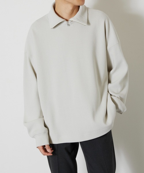 KIIT(キート)の「KIIT キート / HEAVY TEREKO ZIP UP HIGH NECK TOPS ハーフジップアップ ハイネックトップス トレーナー / KIO-T94-002(スウェット・メンズ・ベージュ/杢グレー/ブラック・3/1/2)」の17枚目の写真