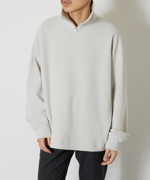 KIIT(キート)の「KIIT キート / HEAVY TEREKO ZIP UP HIGH NECK TOPS ハーフジップアップ ハイネックトップス トレーナー / KIO-T94-002(スウェット・メンズ・ベージュ/杢グレー/ブラック・3/1/2)」の18枚目の写真